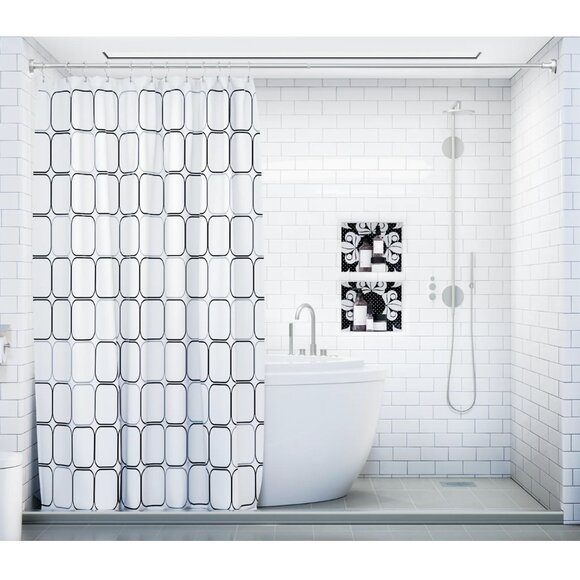 Silver  Shower Curtain Rod Set - Picture 9 of 14